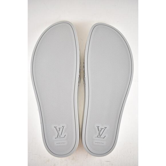 Louis Vuitton Waterfront Mule Chrome Mirror Silver LV Slide Sandal UK 9 US 10 11 - Picture 14 of 14